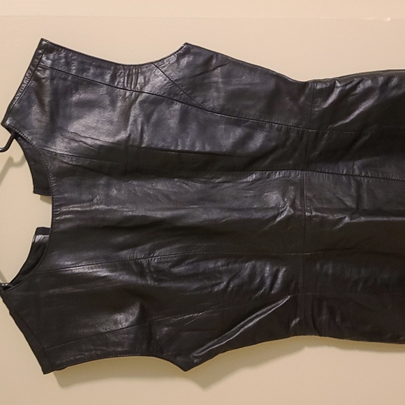 Vintage leather dress Ambria - Picture 6 of 7